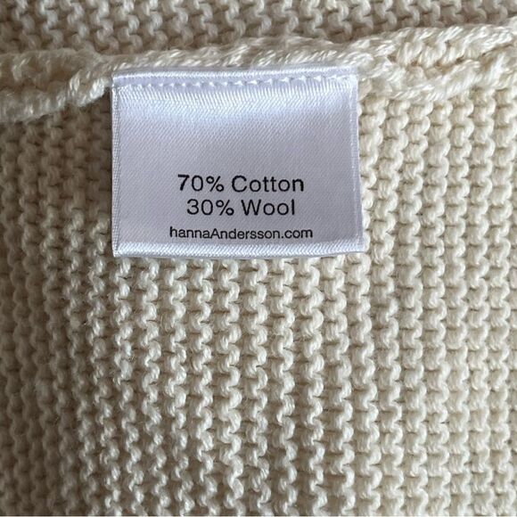 Hanna Andersson Cream Long Sleeve Cable Wool Blend Dress - Picture 7 of 8